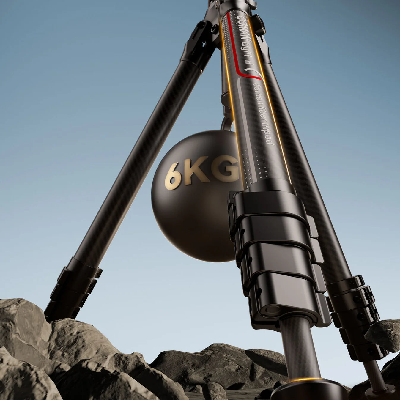 RefBall & Coman Light H 61" Carbon Fibre Travel Tripod with Fluid Head & Quick Release