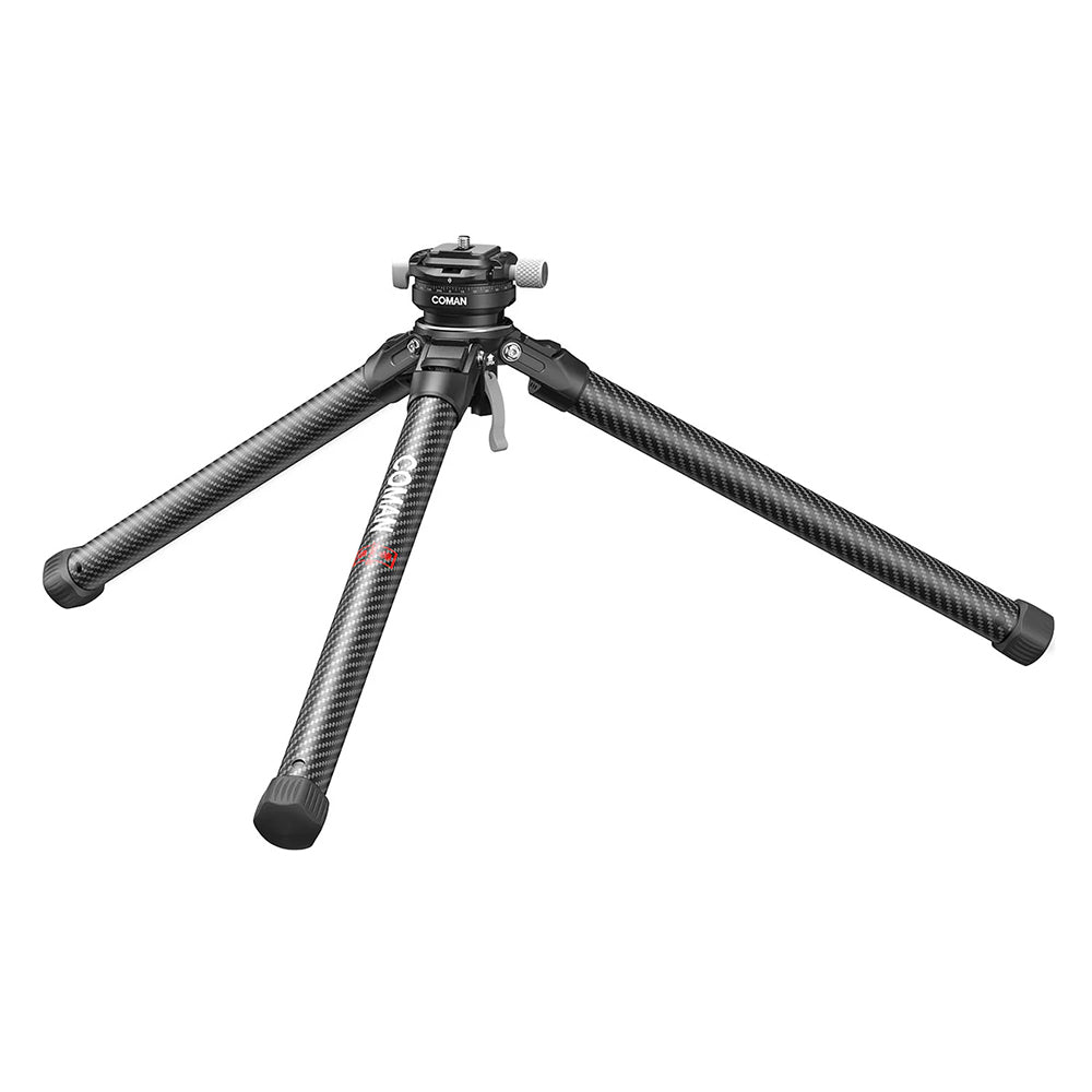 RefBall & Coman Zero X Lightweight Carbon Fiber Travel Tripod with Arca-Swiss Plate for Pro Cameras