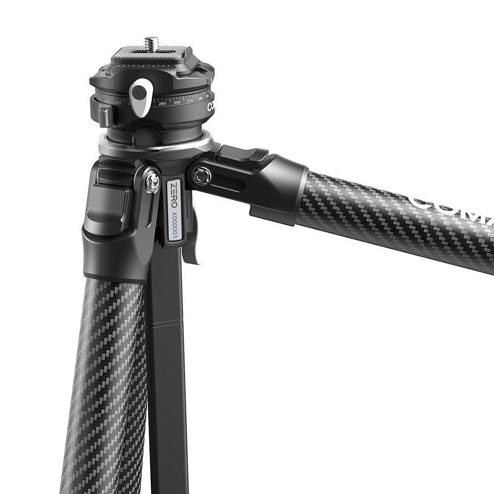 RefBall & Coman Zero X Lightweight Carbon Fiber Travel Tripod with Arca-Swiss Plate for Pro Cameras