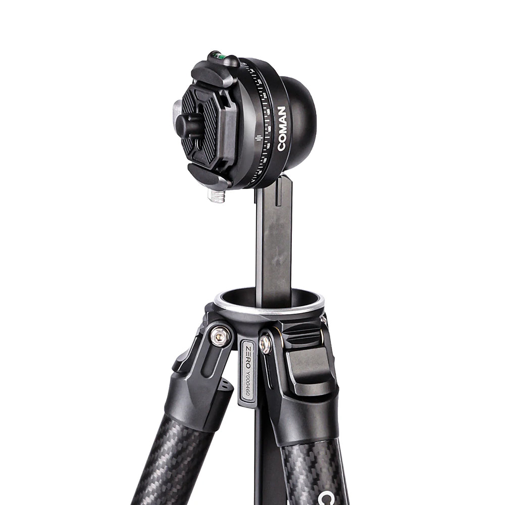RefBall & Coman Zero F38 Professional Travel Carbon Fiber Tripod with Arca Ball Head & DJI Quick Release