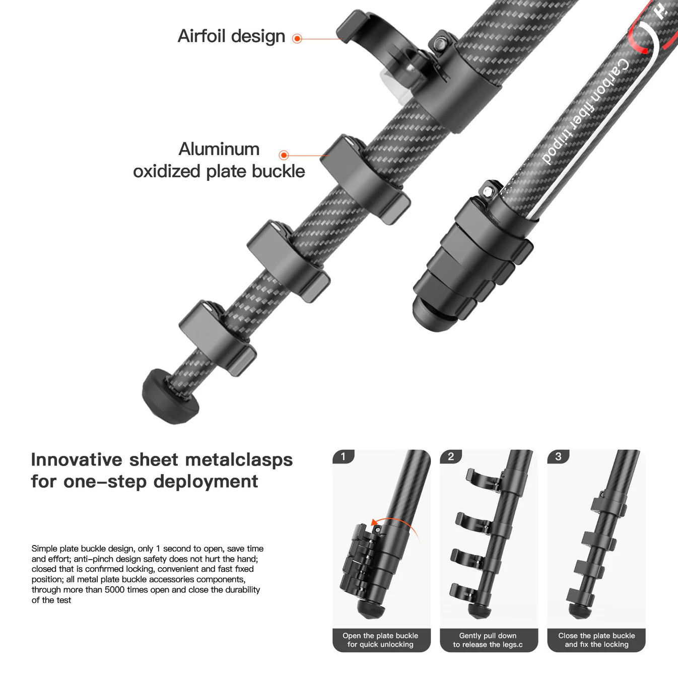 RefBall & Coman Light H 61" Carbon Fibre Travel Tripod with Fluid Head & Quick Release