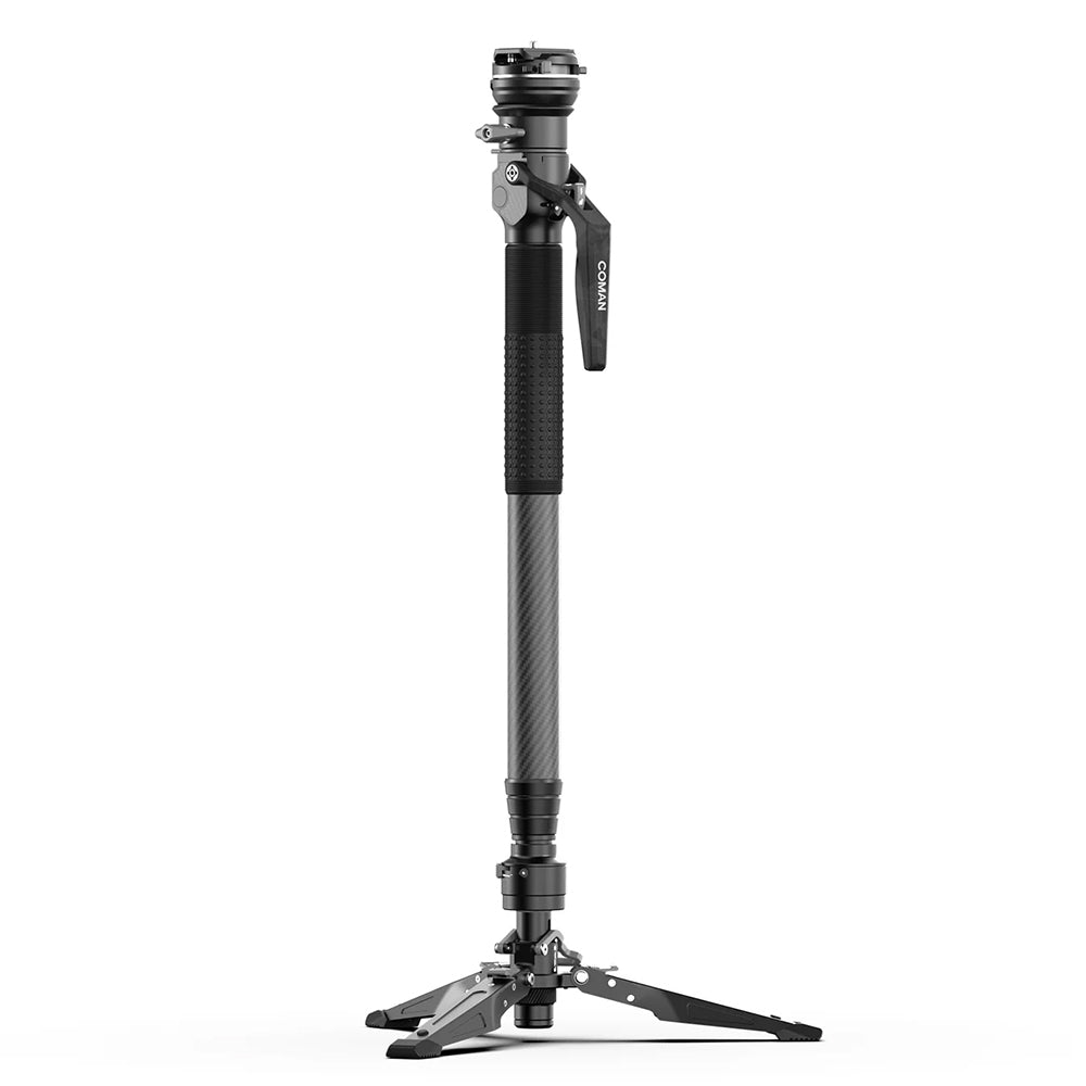 RefBall & COMAN M1S Compact Carbon Fiber Monopod with Arca Quick Release-(Non-Removable Foot Brace)