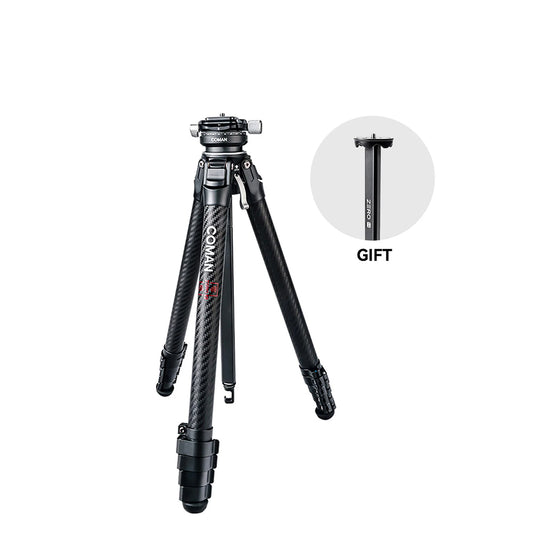 RefBall & Coman Zero Y Professional Travel Carbon Fiber Tripod, 360° Ball Head, Arca Swiss for DSLR