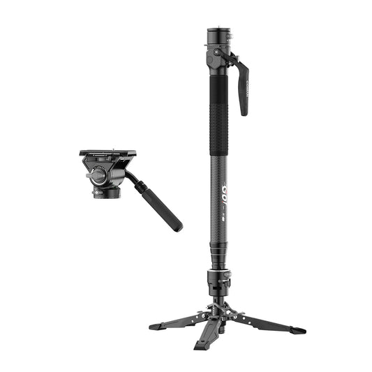 RefBall & COMAN M1 Pro V5 Camera Monopod with Fluid Head, One-Click Quick Release, and 1750mm Max Height