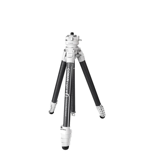 RefBall & Coman Light W White Portable Carbon Fiber DSLR Tripod With 360° Ball Head