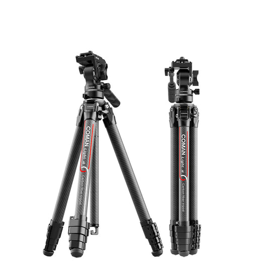 RefBall & Coman Light H 61" Carbon Fibre Travel Tripod with Fluid Head & Quick Release