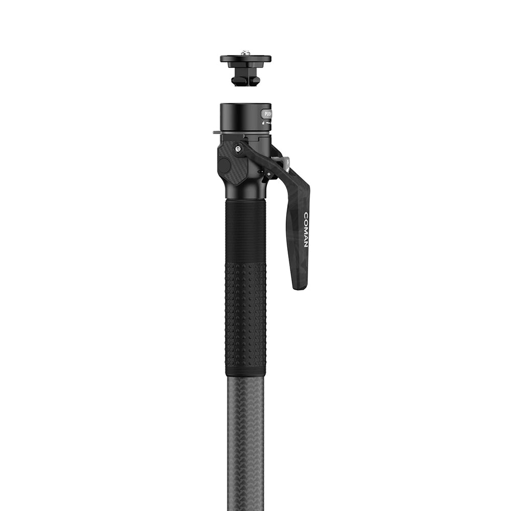 RefBall & COMAN M1 Pro Carbon Fiber Monopod 1645mm Quick Release Foot Lock 20kg Load