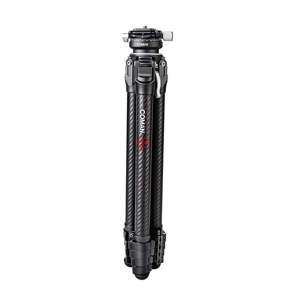 RefBall & Coman Zero Y Professional Travel Carbon Fiber Tripod, 360° Ball Head, Arca Swiss for DSLR