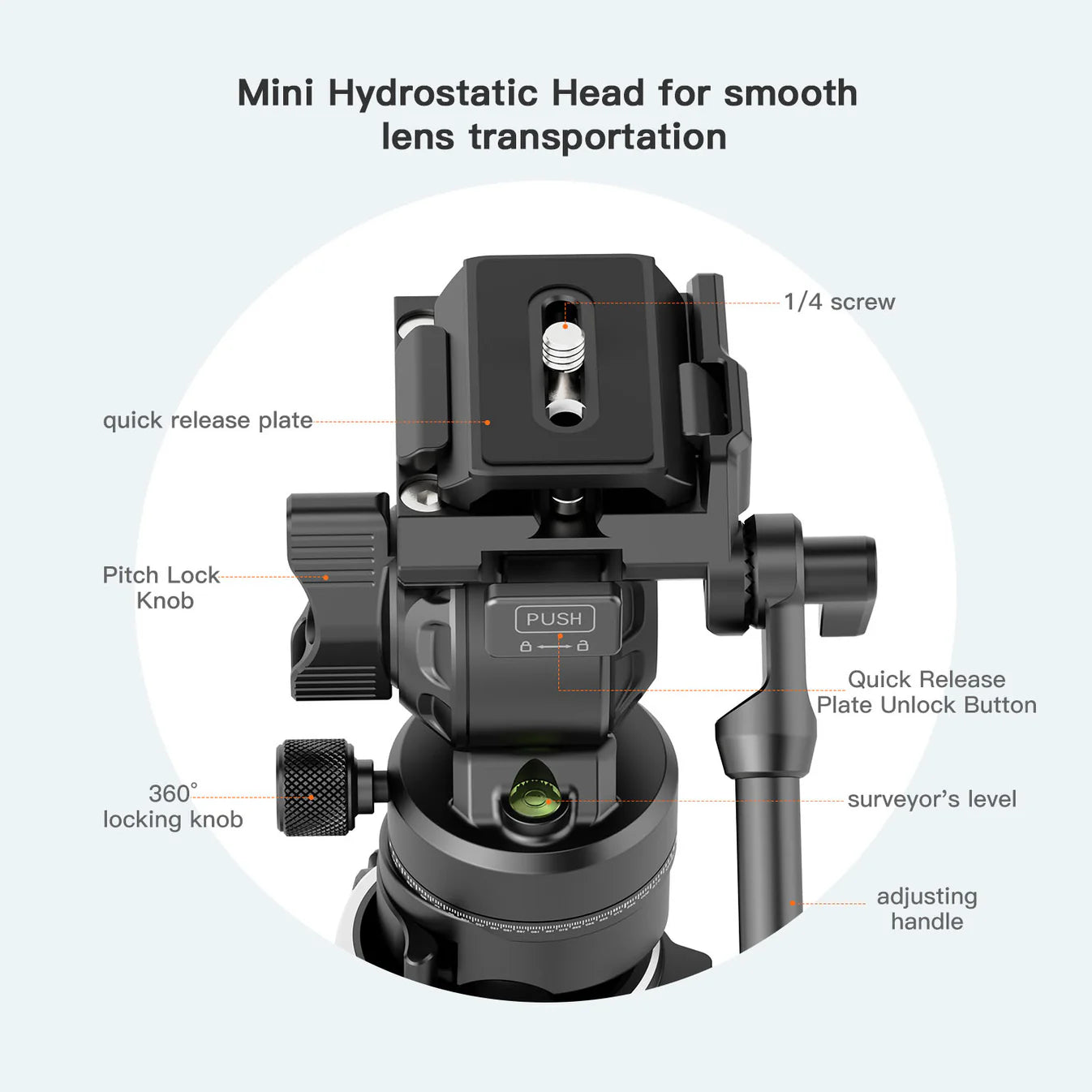 RefBall & Coman Light H 61" Carbon Fibre Travel Tripod with Fluid Head & Quick Release