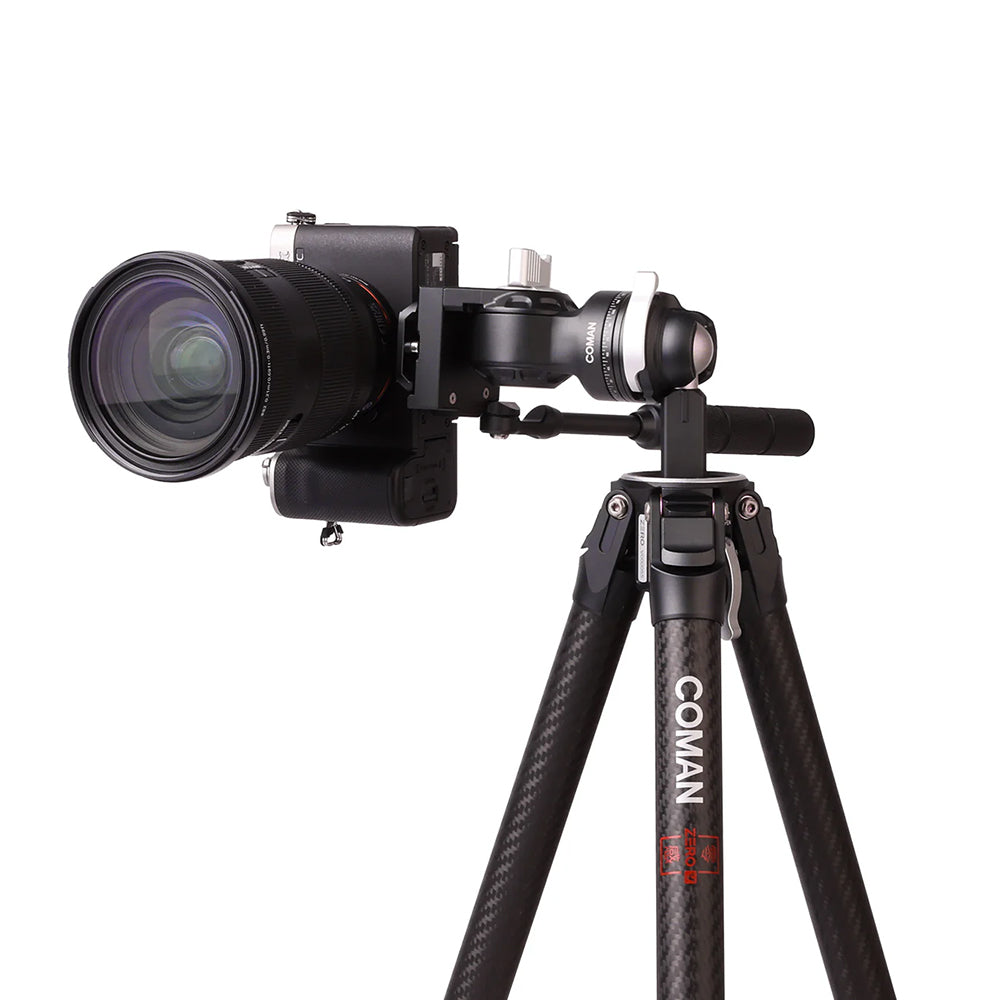 RefBall & COMAN Zero V Carbon Fiber Travel Video Tripod with Arca Quick Release for DSLR