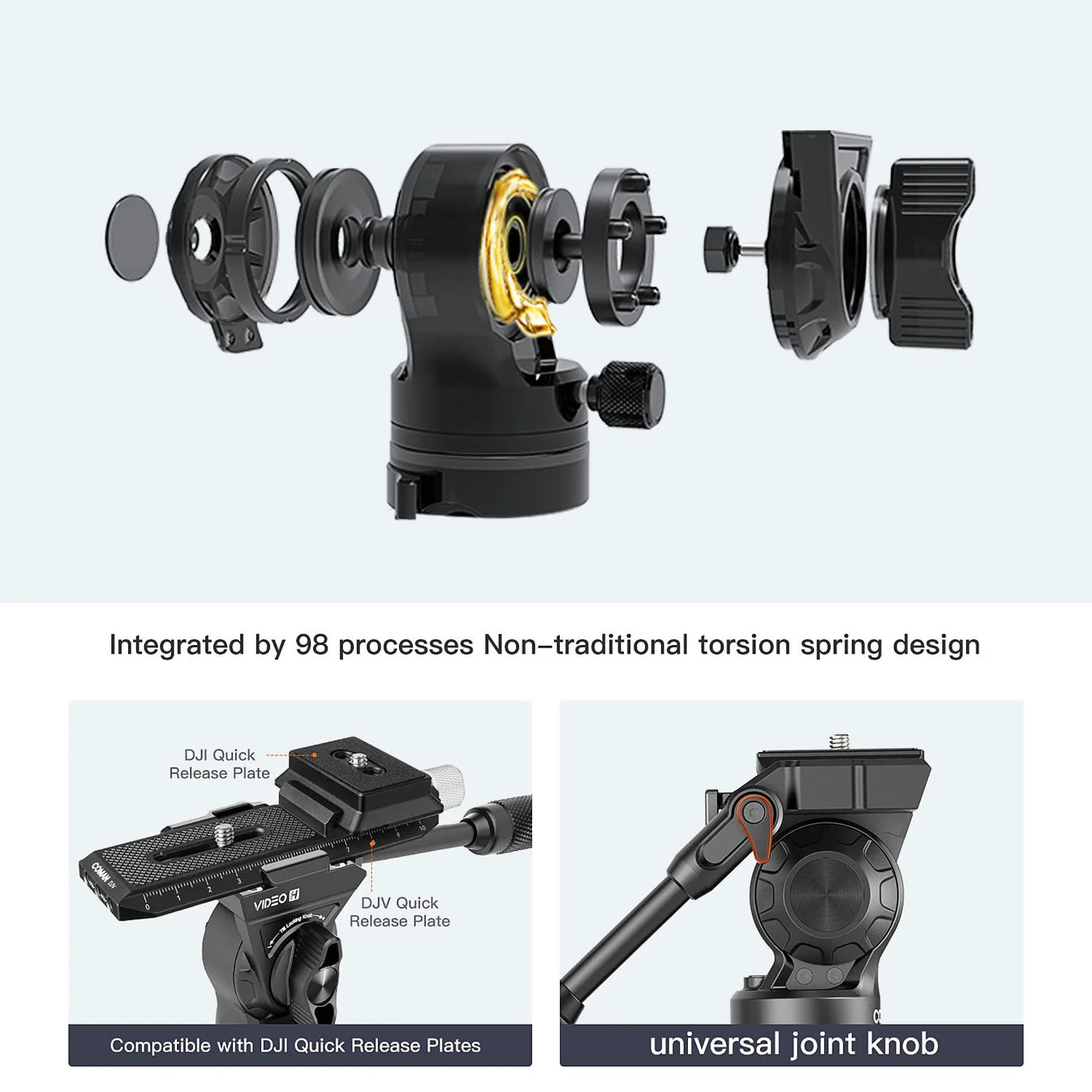 RefBall & Coman Light H 61" Carbon Fibre Travel Tripod with Fluid Head & Quick Release