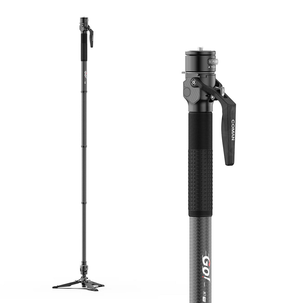 RefBall & COMAN M1 Pro Carbon Fiber Monopod 1645mm Quick Release Foot Lock 20kg Load