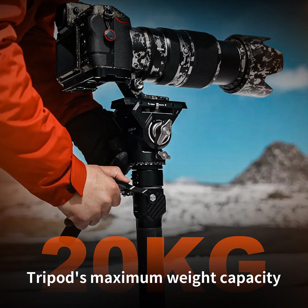 RefBall & COMAN M1 Pro V5 Camera Monopod with Fluid Head, One-Click Quick Release, and 1750mm Max Height