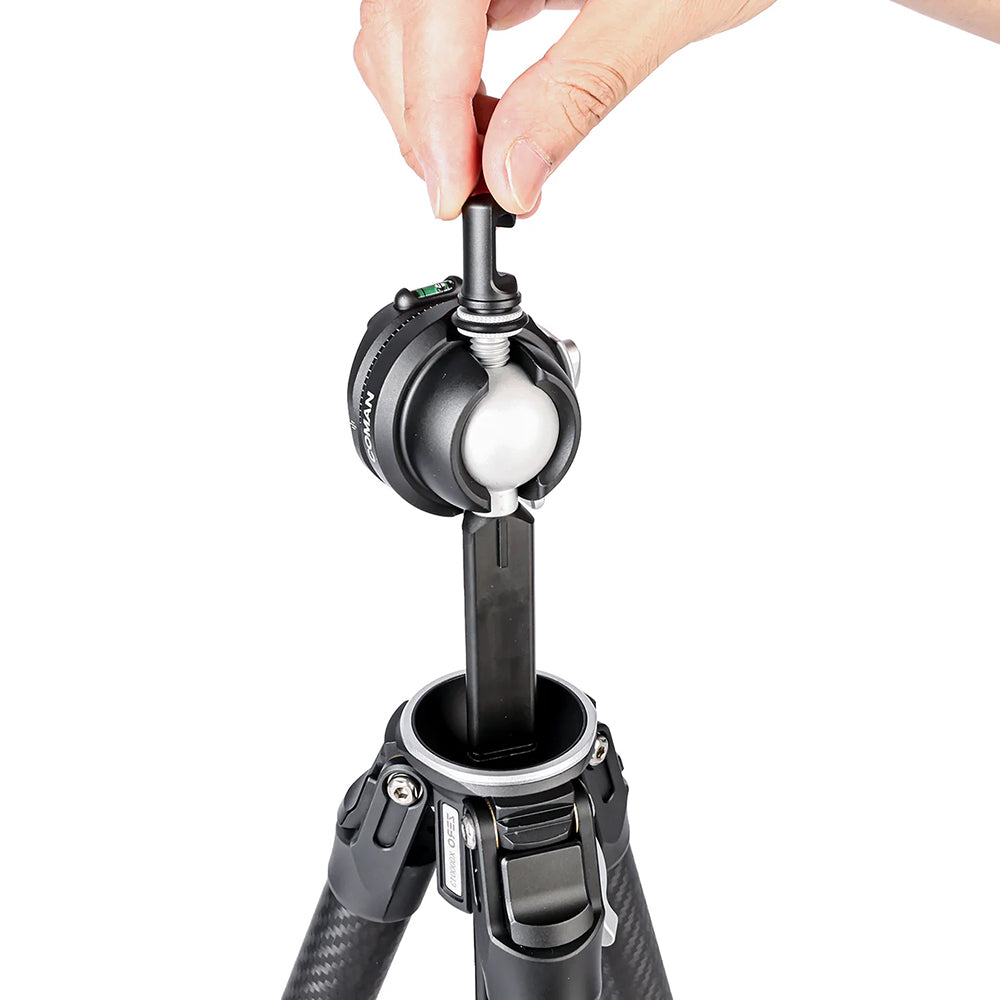 RefBall & Coman Zero F38 Professional Travel Carbon Fiber Tripod with Arca Ball Head & DJI Quick Release